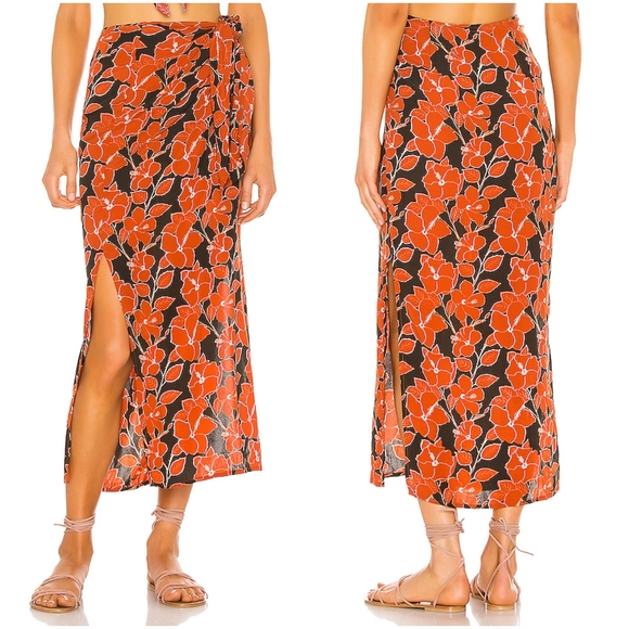 New acacia mid pacific Quinn skirt silk swimwear M - Picture 5 of 16